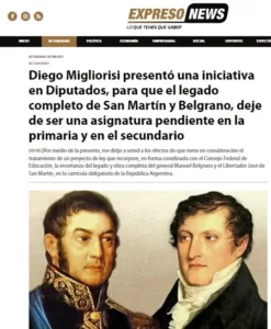 Educación patriotica: Se presentó un proyecto para que el legado de Belgrano se estudie en las escuelas  1770